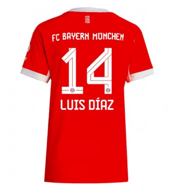 Bayern Munich Luis Diaz #14 Hjemmebanetrøje Dame 2025-26 Kortærmet